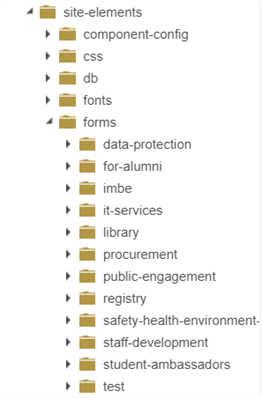 A screenshot of the CMS form builder.