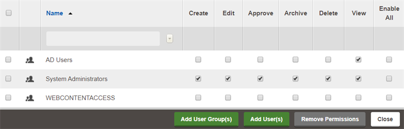 A screenshot of password protection in the CMS.