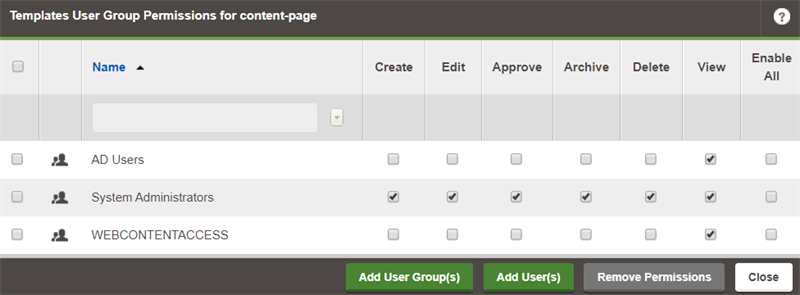 A screenshot of password protection in the CMS.